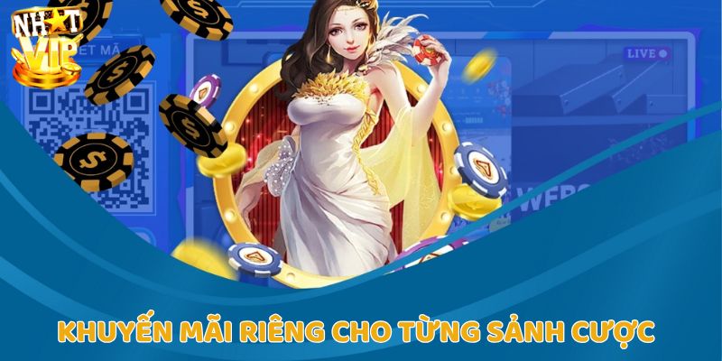 Khuyến mãi hấp dẫn dành cho từng sảnh game trong Nhatvip